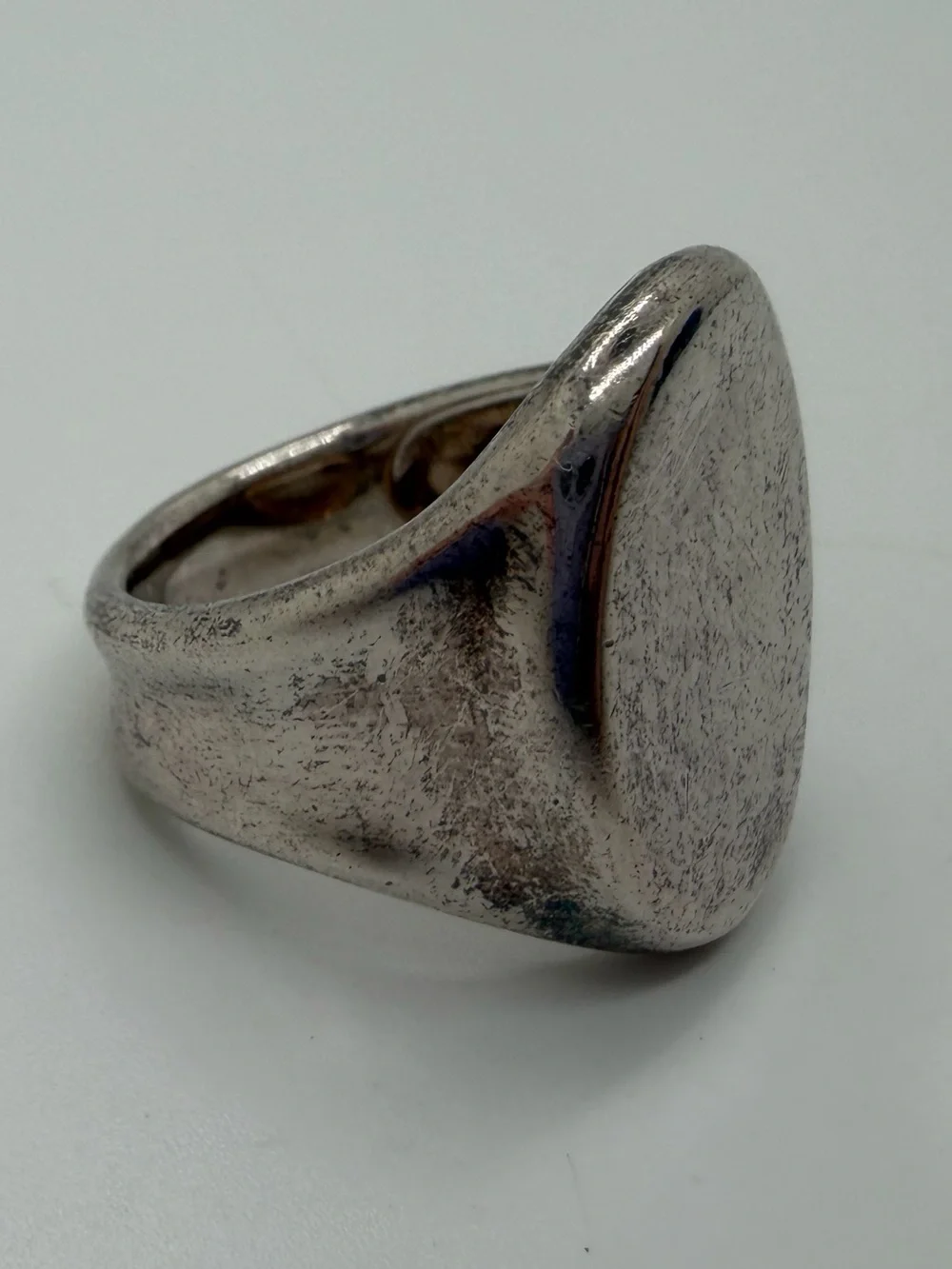 Vintage thick chunky sterling signet ring size 10